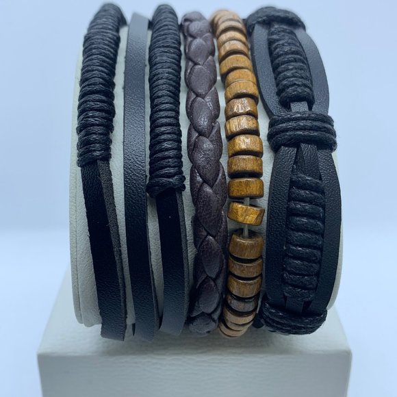Men's Multi layer leather bracelet - Picture 1 of 2